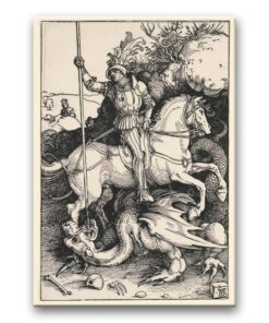 Obraz Albrecht Dürer - Święty Jerzy zabijający smoka