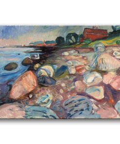 Obraz Edvard Munch - Wybrzeże z czerwonym domem