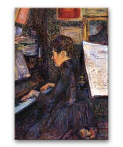 Obraz Henri de Toulouse-Lautrec - Pani Dihau przy pianinie