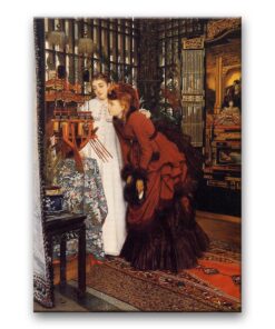 Obraz James Tissot - Kobieta podziwiająca sztukę japońską