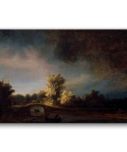 Obraz Rembrandt - Pejzaż z kamiennym mostem