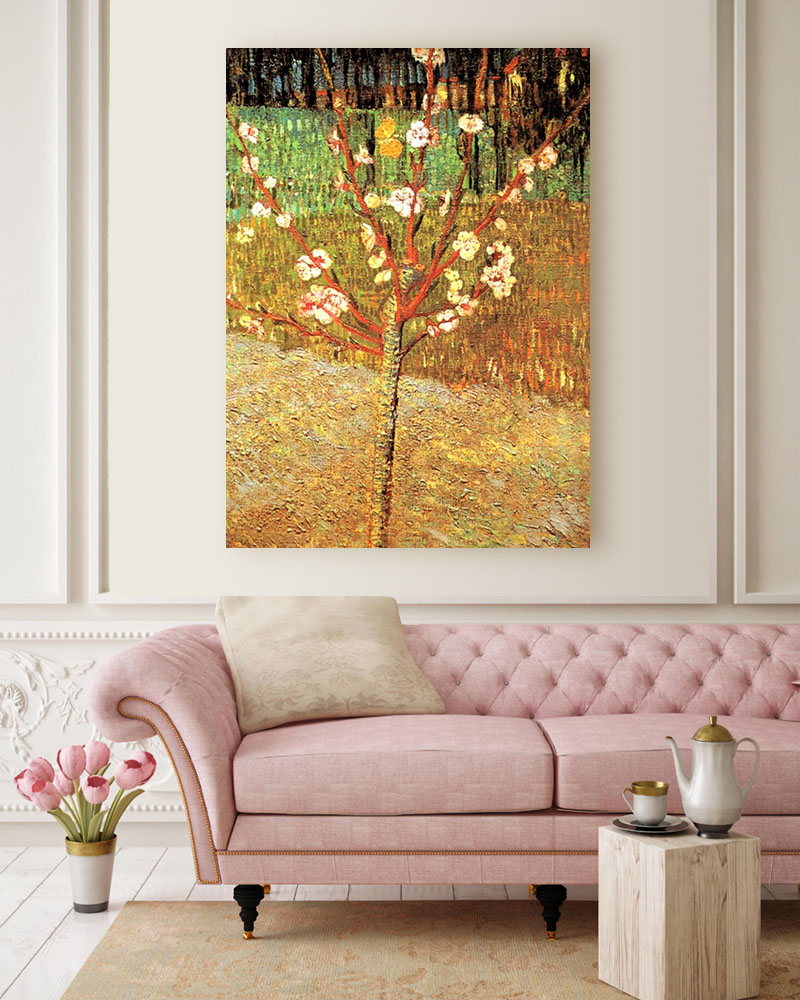 Obraz Vincent van Gogh - Kwitnący migdałowiec - obrazek 2