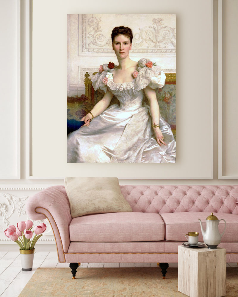 Obraz William-Adolphe Bouguereau - Portret Hrabiny de Cambaceres - obrazek 2
