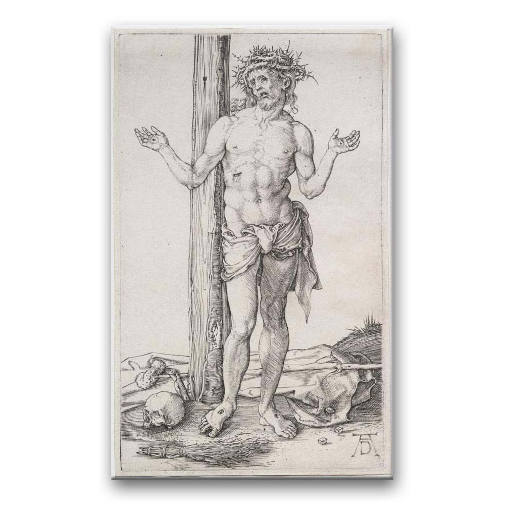 Obraz Albrecht Dürer - Chrystus Boleściwy z podniesionymi dłońmi