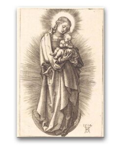 Obraz Albrecht Dürer - Dziewica z Dzieciątkiem na półksiężycu
