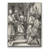 Obraz Albrecht Dürer - Mała Pasja - karta 20 - Umycie rąk przez Piłata