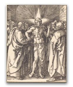 Obraz Albrecht Dürer - Mała Pasja - karta 33 - Chrystus ukazujący się Apostołom