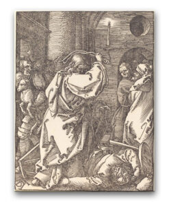 Obraz Albrecht Dürer - Mała Pasja - karta 7 - Wypędzenie przekupniów ze Świątyni