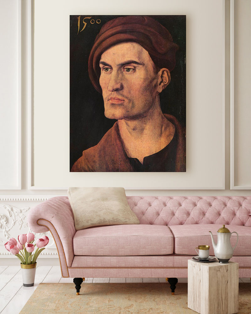 Obraz Albrecht Dürer - Portret młodego mężczyzny - obrazek 2