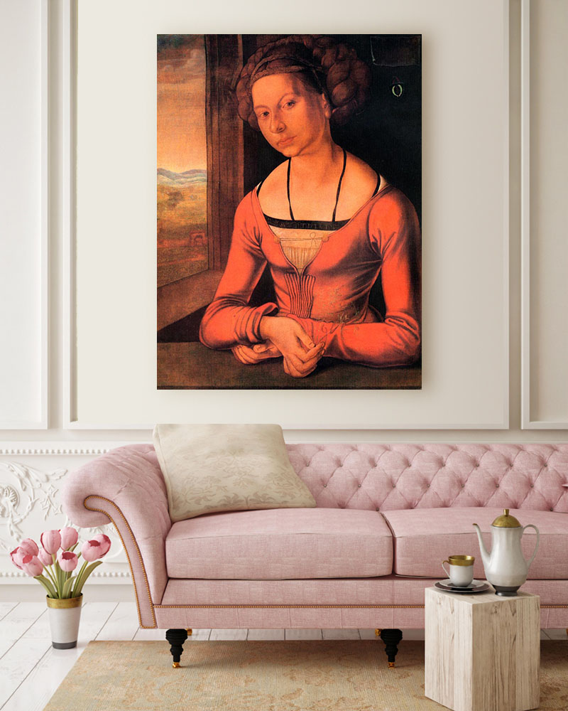 Obraz Albrecht Dürer - Portret młodej kobiety - obrazek 2