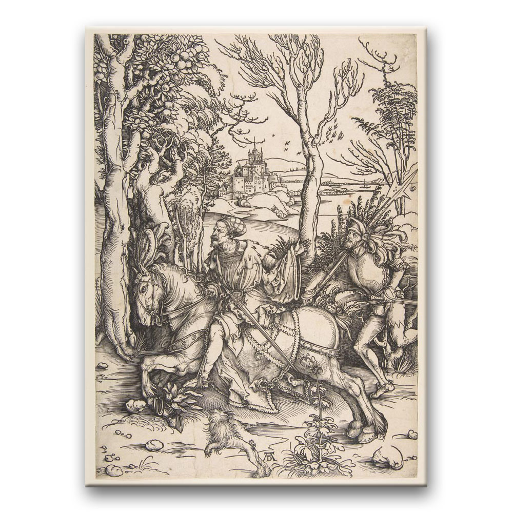 Obraz Albrecht Dürer - Rycerz na koniu i landsknecht II