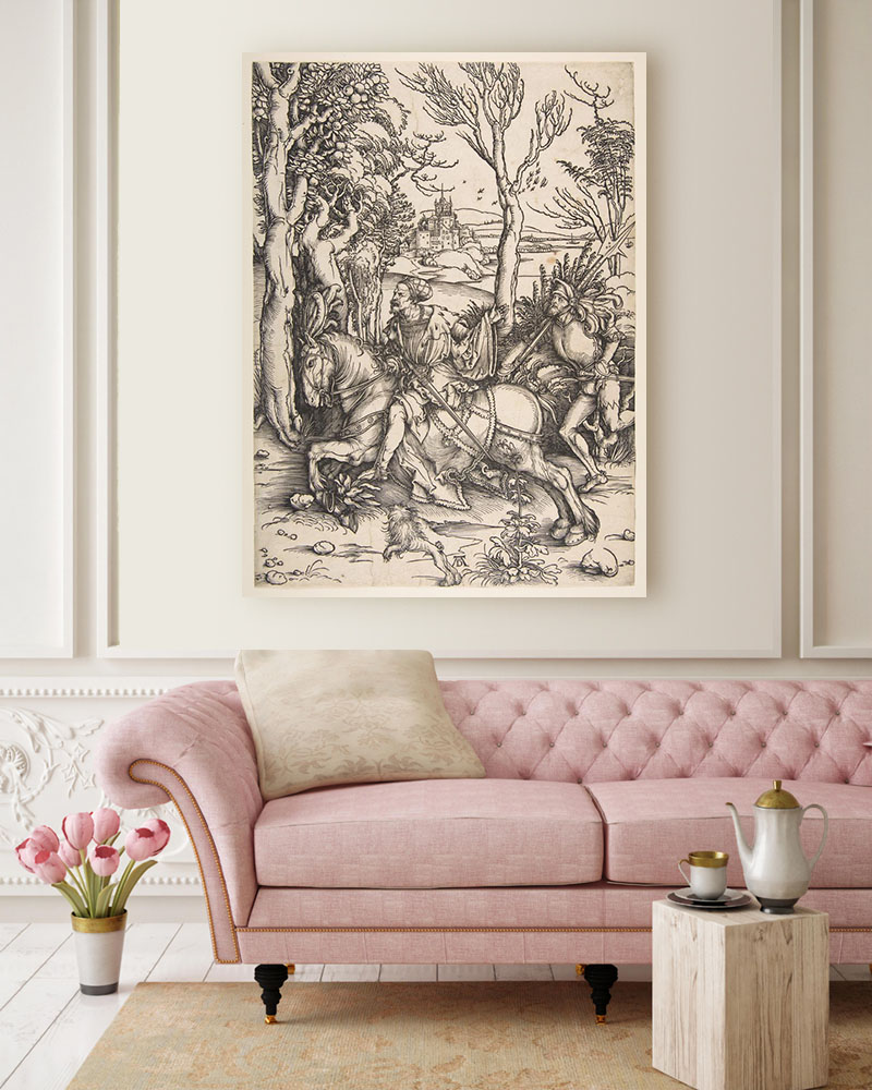 Obraz Albrecht Dürer - Rycerz na koniu i landsknecht II - obrazek 2
