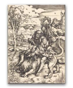 Obraz Albrecht Dürer - Samson walczący z lwem