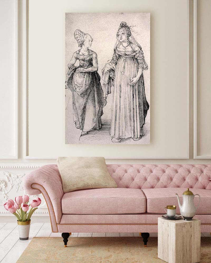 Obraz Albrecht Dürer - Strój norymberski i strój wenecki - obrazek 2