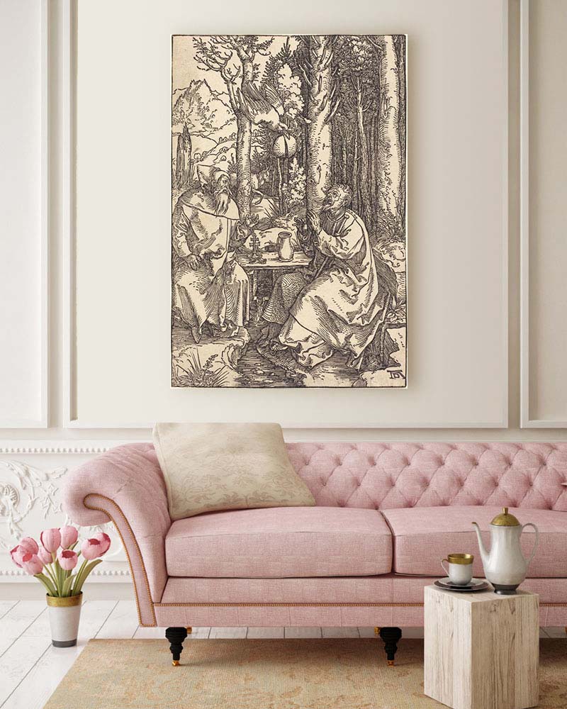 Obraz Albrecht Dürer - Św. Antoni i św. Paweł na puszczy - obrazek 2