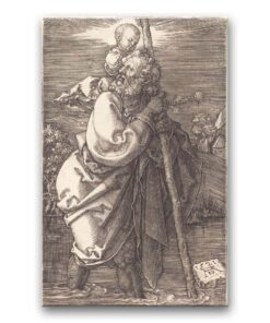 Obraz Albrecht Dürer - Św. Krzysztof patrzący w lewo