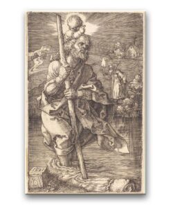 Obraz Albrecht Dürer - Św. Krzysztof patrzący w prawo