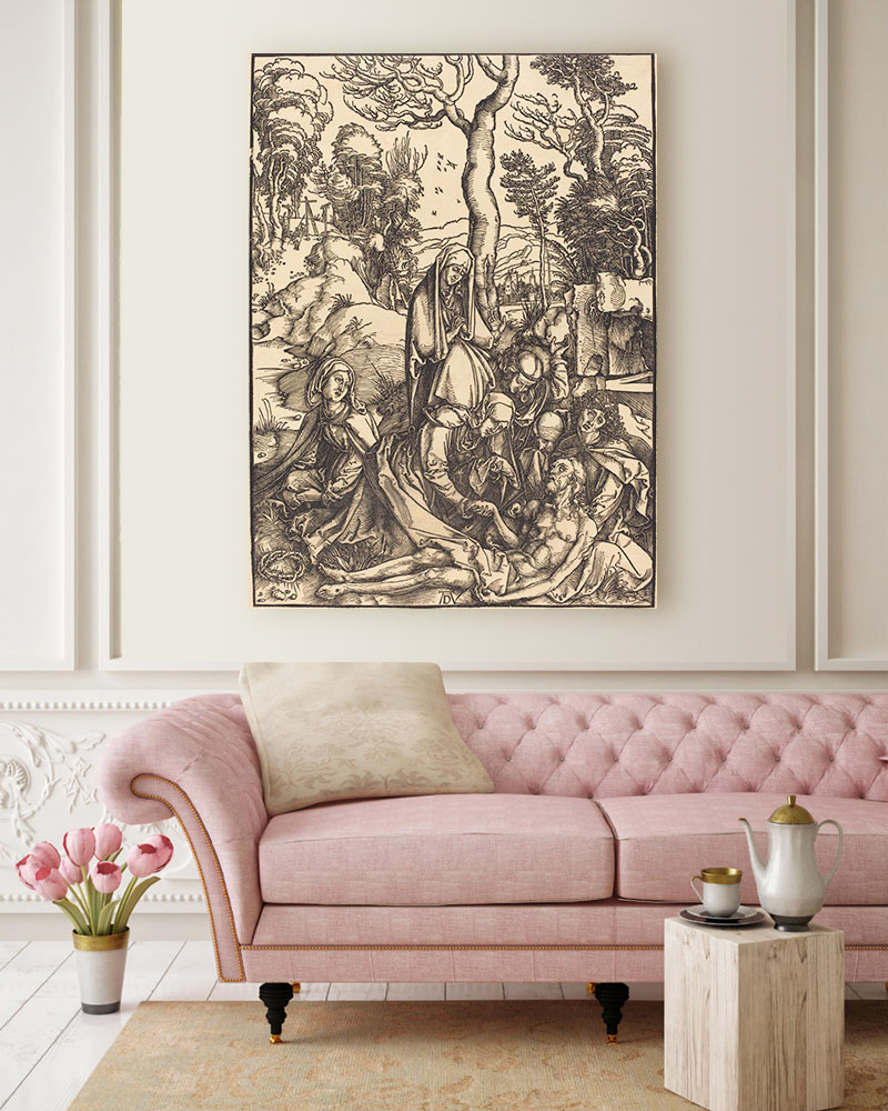 Obraz Albrecht Dürer - Wielka Pasja - karta 8 - Opłakiwanie - obrazek 2