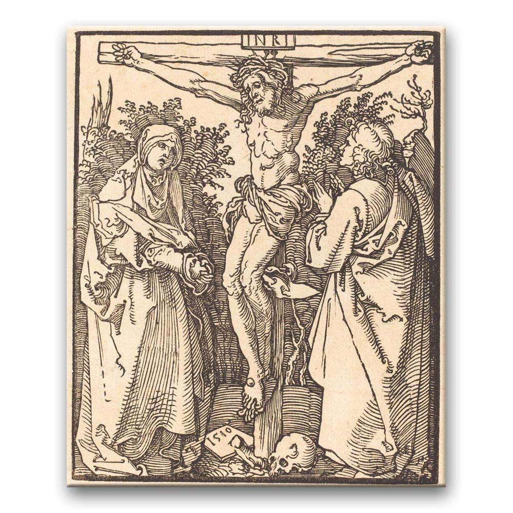 Obraz Albrecht Dürer - Chrystus ukrzyżowany, Dziewica i św. Jan II