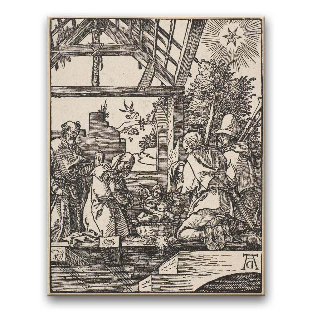 Obraz Albrecht Dürer - Mała Pasja - karta 4 - Narodzenie Pańskie