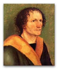 Obraz Albrecht Dürer - Portret mężczyzny na zielonym tle