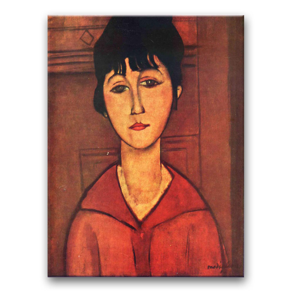 Obraz Amadeo Modigliani - Głowa młodej kobiety (1916r.)