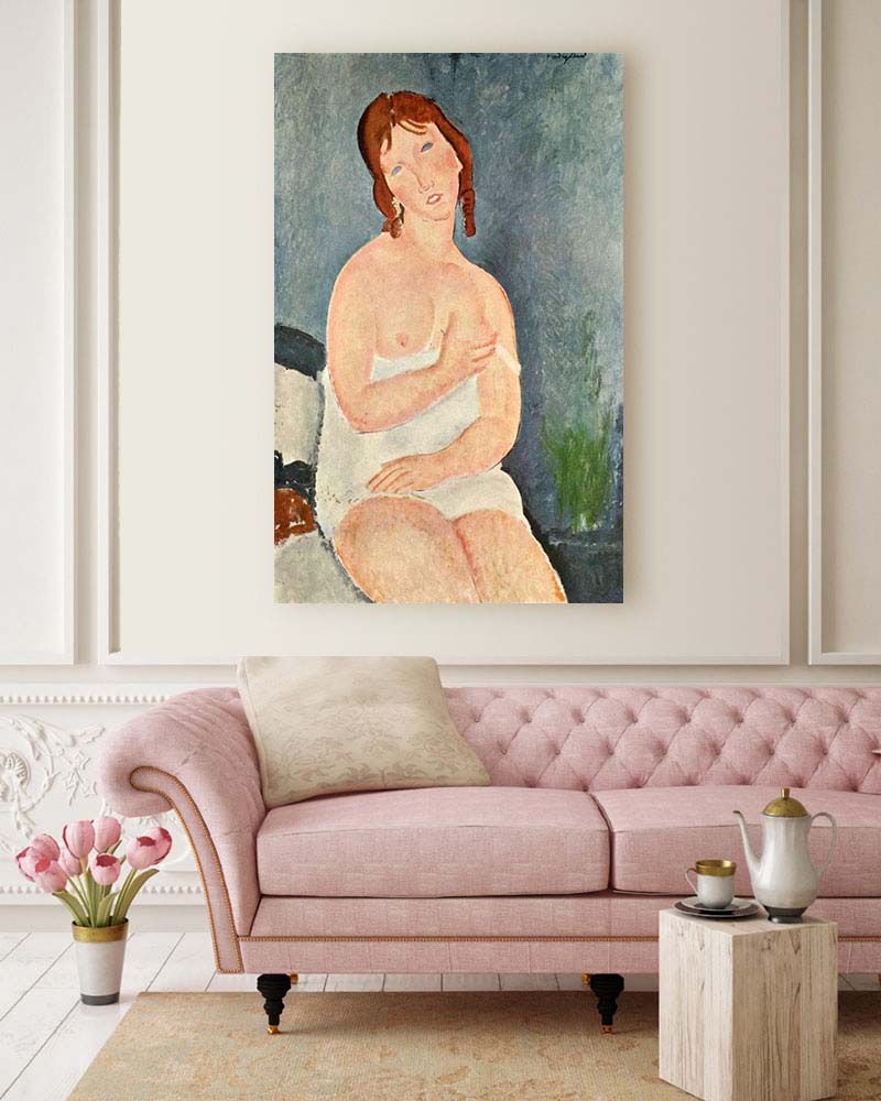 Obraz Amadeo Modigliani - Młoda kobieta w koszuli - obrazek 2