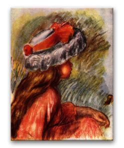 Obraz Auguste Renoir - Głowa dziewczynki w czerwieni