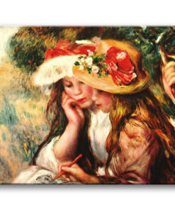 Obraz Auguste Renoir - Dwie dziewczynki czytające w ogrodzie