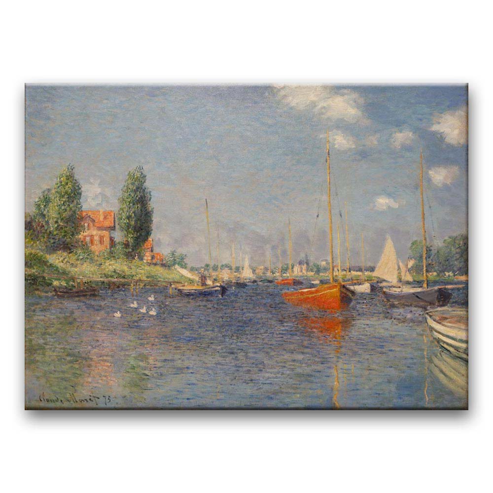 Obraz Claude Monet - Czerwone łodzie, Argenteuil