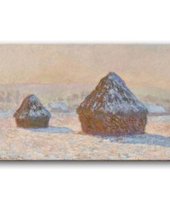 Obraz Claude Monet - Stogi siana. Śnieżny poranek