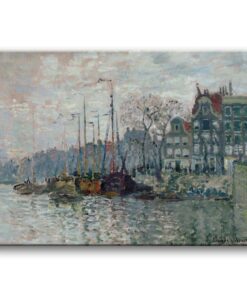 Obraz Claude Monet - Widok na Prins Hendrikkade i Kromme Waal w Amsterdamie