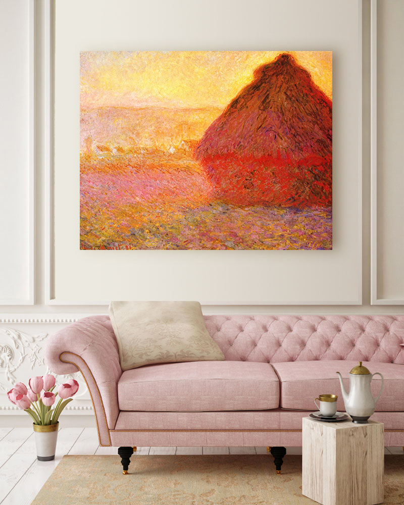 Obraz Claude Monet - Stóg siana. Zachód słońca - obrazek 2
