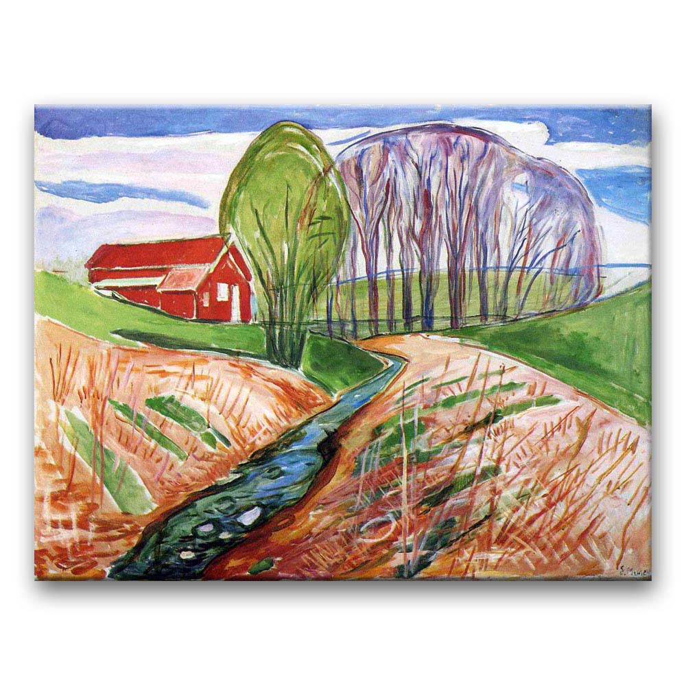 Obraz Edvard Munch - Wiosenny krajobraz