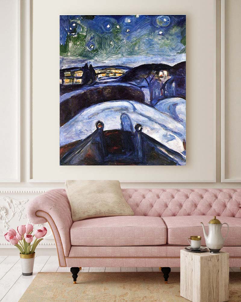 Obraz Edvard Munch - Gwieździsta noc - obrazek 2