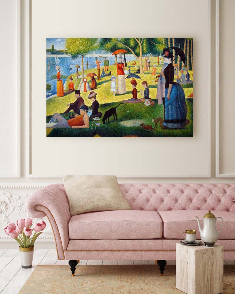 Obraz Georges Seurat - Niedzielne popołudnie na wyspie Grande Jatte - obrazek 2