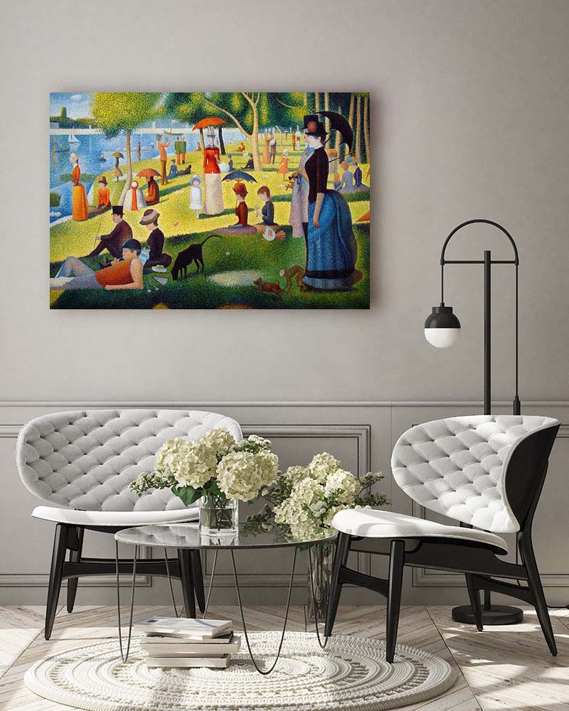 Obraz Georges Seurat - Niedzielne popołudnie na wyspie Grande Jatte - obrazek 3