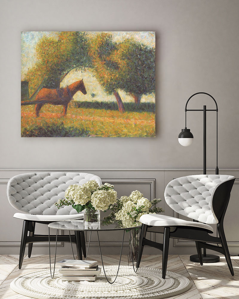 Obraz Georges Seurat - Koń i wózek - obrazek 3