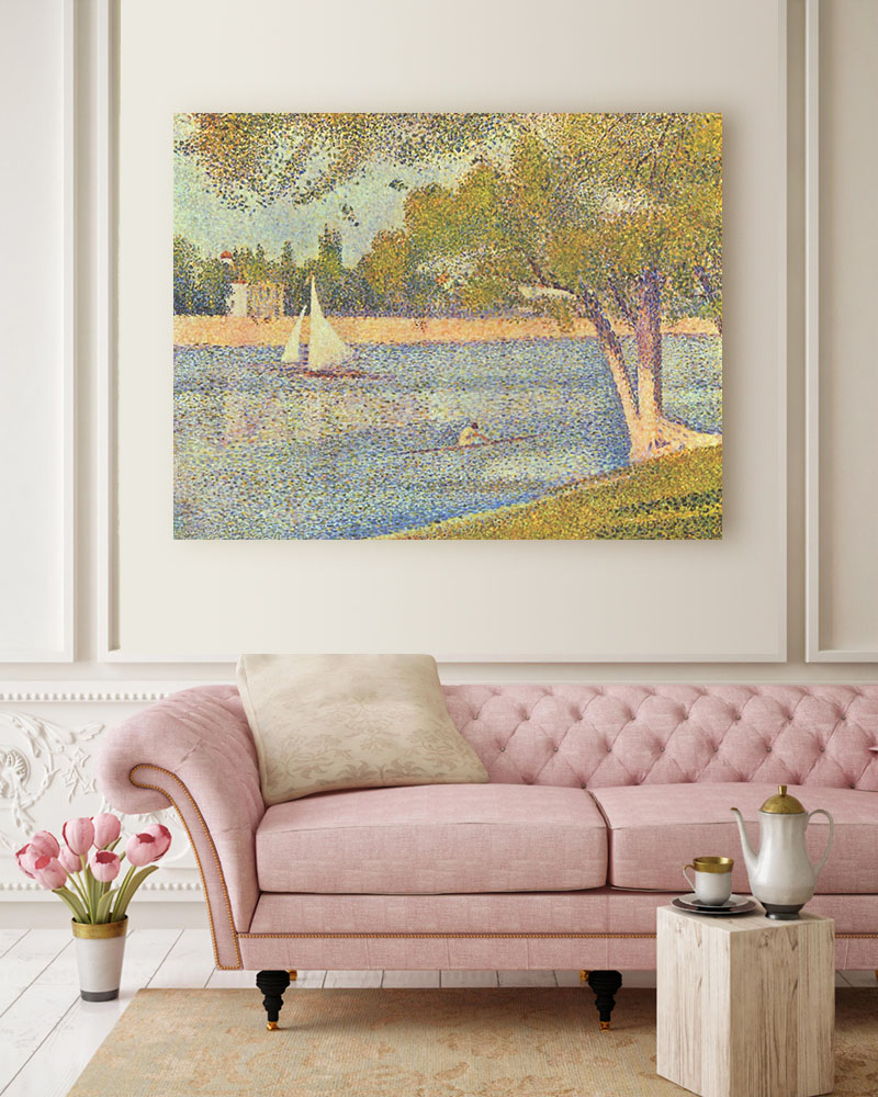 Obraz Georges Seurat - Sekwana widziana z wyspy Grande Jatte - obrazek 2