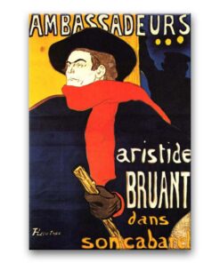 Obraz Henri de Toulouse-Lautrec - Ambassadeurs Aristide Bruant w swoim kabarecie