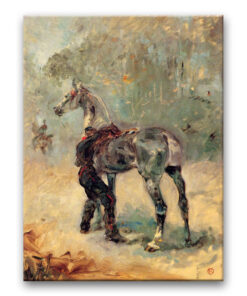 Obraz Henri de Toulouse-Lautrec - Artylerzysta dosiadający konia