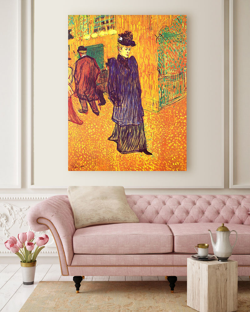 Obraz Henri de Toulouse-Lautrec - Jane Avril opuszczająca Moulin Rouge - obrazek 2
