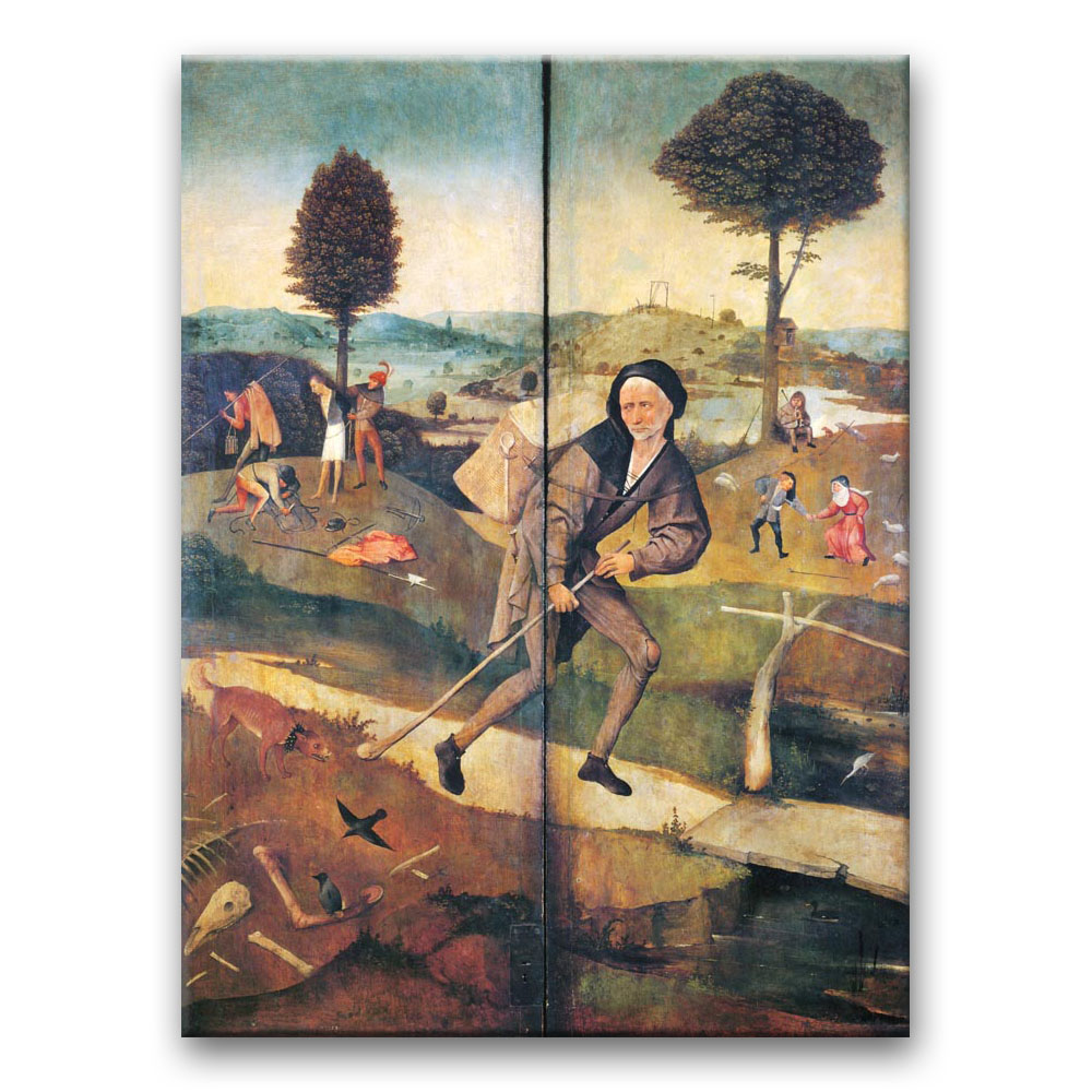 Obraz Hieronim Bosch - Wóz z sianem - rewers - Wędrowiec