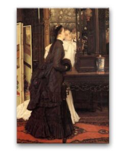 Obraz James Tissot - Kobieta podziwiająca sztukę japońską II