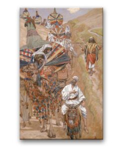 Obraz James Tissot - Spotkanie Rebeki z Izaakiem