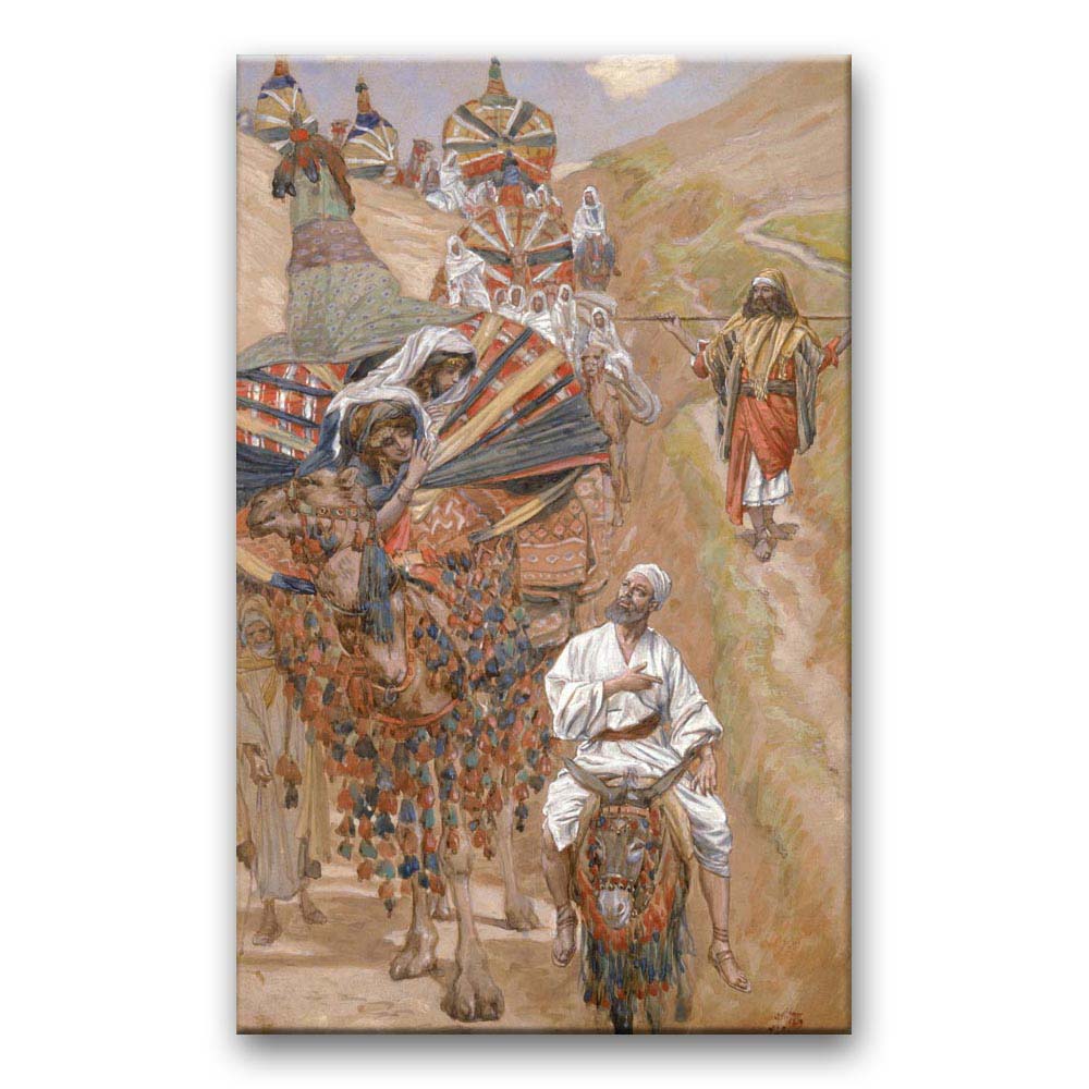 Obraz James Tissot - Spotkanie Rebeki z Izaakiem