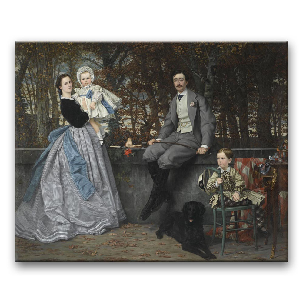 Obraz James Tissot - Portret markiza i markizy Miramonu wraz z dziećmi