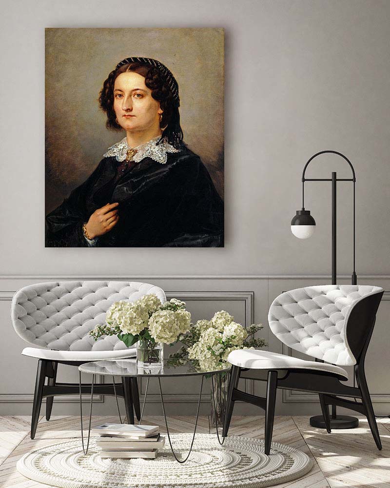 Obraz Jan Matejko - Portret Wiktorii Kosińskiej – żony komisarza krakowskiego - obrazek 3