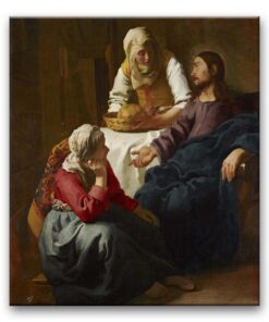 Obraz Jan Vermeer - Chryetus w domu Marty i Marii