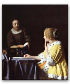 Obraz Jan Vermeer - Dama ze służącą